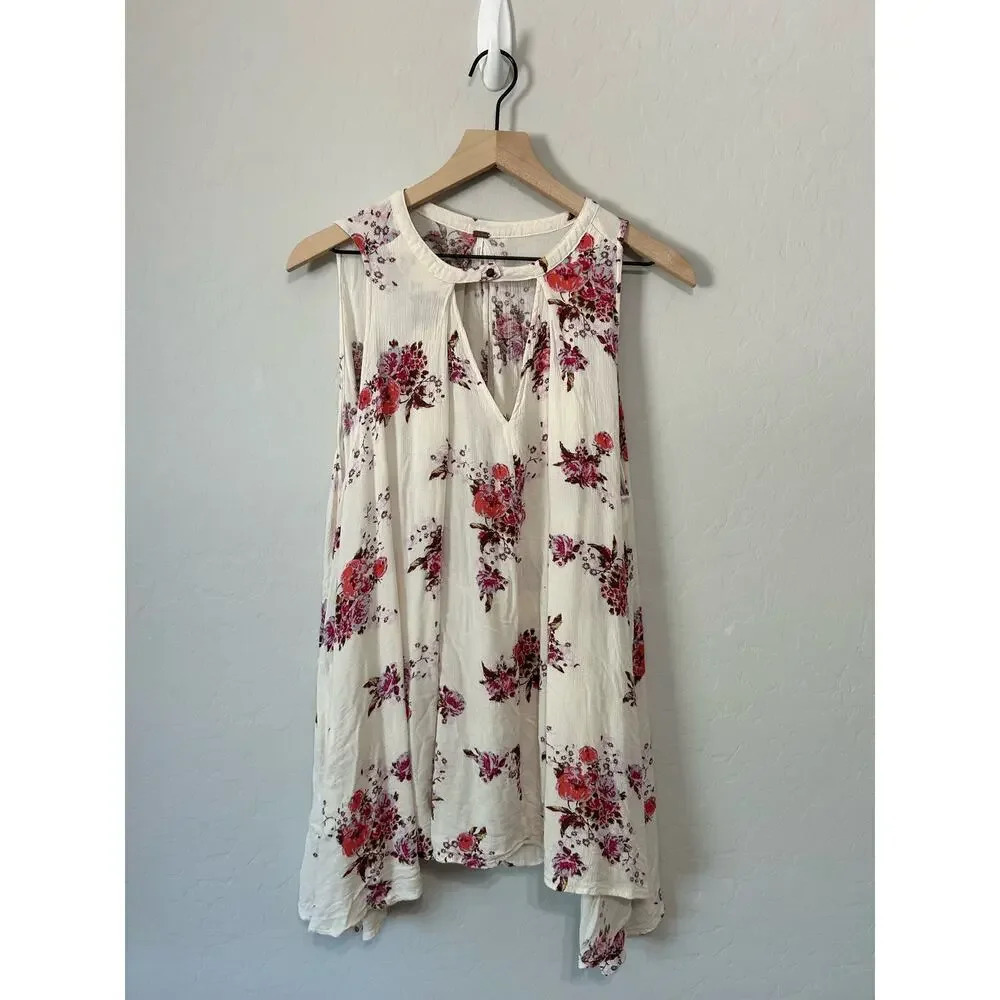 Free People Tree Swing Dress Washed Stone Combo Size S Bohemian Tunic